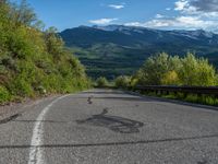 Curved Road in Rural Colorado, USA