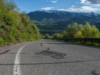 Curved Road in Rural Colorado, USA