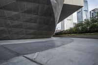 the building is shaped like a tunnel with a curved sidewall that wraps a very large area