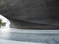 the building is shaped like a tunnel with a curved sidewall that wraps a very large area