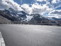 Curving Asphalt Road in the Highlands of Austria