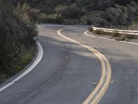 Curving Highway in California Landscape