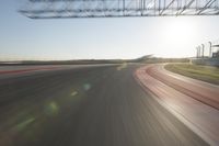 Curving Highway Through Clear Sky