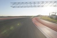 Curving Highway Through Clear Sky