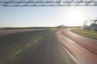 Curving Highway Through Clear Sky
