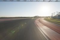 Curving Highway Through Clear Sky