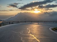 Curving Road in Majorca, Balearic Islands at Dawn