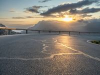 Curving Road in Majorca, Balearic Islands at Dawn