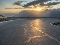 Curving Road in Majorca, Balearic Islands at Dawn