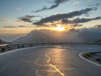 Curving Road in Majorca, Balearic Islands at Dawn