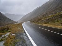 Curving Road Through a Gloomy Landscape