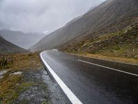 Curving Road Through a Gloomy Landscape