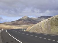 Curvy Road in Fuerteventura, Europe