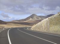 Curvy Road in Fuerteventura, Europe