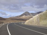 Curvy Road in Fuerteventura, Europe