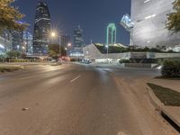 Dallas City Night Skyline