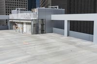 Dallas Parking Deck with High Rise Cityscape