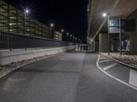 a dark and empty city street with multiple parking spots on each side of the road