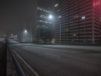 Dark Gloom Over Night City Skyscrapers