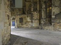 Dark Night in Barcelona's Historic Old Town