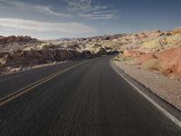 Dawn Asphalt Road in Colorado Desert