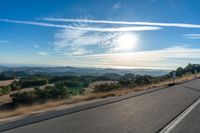 Dawn on the Asphalt Road: A Mountain View