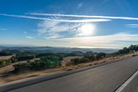 Dawn on the Asphalt Road: A Mountain View