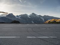 Dawn in Austria Highlands with Asphalt Road 003