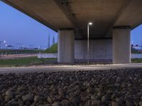 Dawn in Berlin: A Bridge Over Water with Reflections