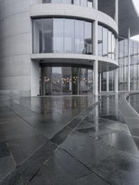 Dawn in Berlin: Cityscape with Concrete Building