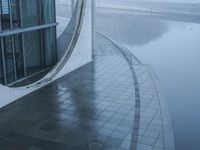Dawn in Berlin: Cityscape with Concrete and Water