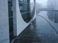 Dawn in Berlin: Cityscape with Concrete and Water