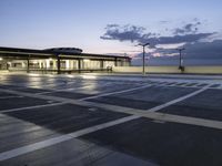 Dawn in Berlin Europe: Blue Road Surface