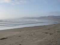 Dawn on the Coastal Beach of California