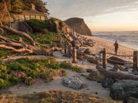 Dawn in California on the Coastal Shore