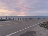 Dawn on the California Coastline: Road Along the Ocean