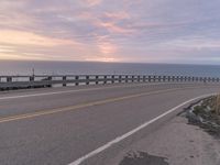 Dawn on the California Coastline: Road Along the Ocean