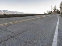 Dawn Over California Highway: Breathtaking Landscape with Majestic Mountains