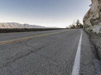 Dawn Over California Highway: Breathtaking Landscape with Majestic Mountains