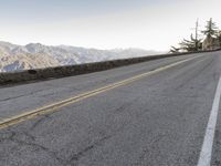 Dawn Over California Highway: Breathtaking Landscape with Majestic Mountains