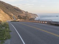 Dawn in California, USA: A Coastal Road