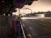 Dawn in California, USA: An Industrial Factory