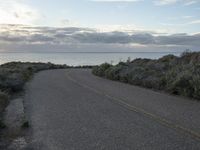 Dawn on Californian Coastal Road Overlooking the Ocean