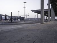 Dawn City Street: A Walkway Amidst Clouds