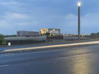 Dawn on the City Streets of Berlin: Water Reflections and Urban Lights