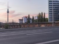 Cityscape of Berlin at Dawn with Modern Architecture and Skyscrapers