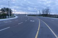 Dawn Sky and Clouds Over a Highway in Markham