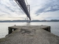 Dawn Over Coastal Bridge in Lisbon, Portugal