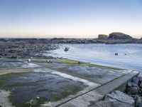 Dawn over Coastal City in Europe