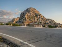 Dawn Curved Road in Majorca, Spain